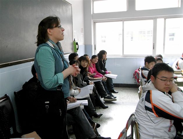 Darcy 老师现场与棠外师生互动