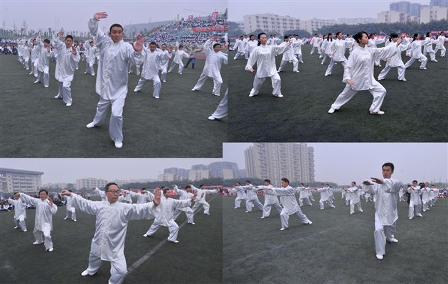 太极拳表演     摄影：龚定元