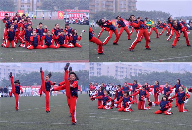 啦啦操表演     摄影：龚定元