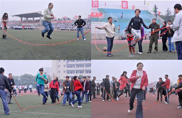 教师跳绳比赛    摄影：龚定元
