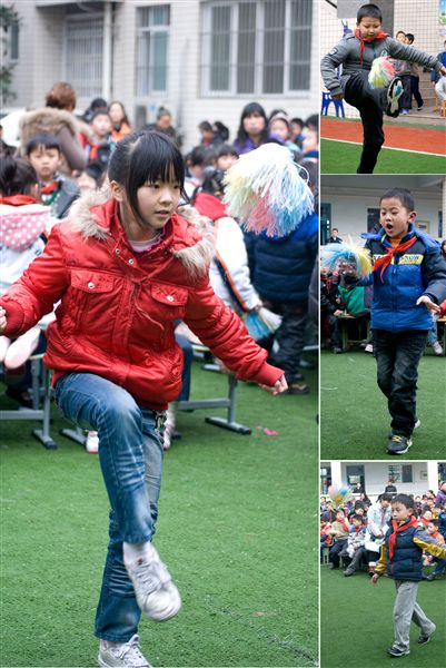 棠外附小举行班级踢毽子比赛